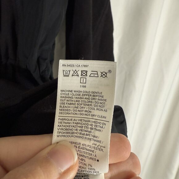 Athleta Triumph Hybrid Jacket Women's XXS Black Full Zip Hooded Pockets - Picture 7 of 12